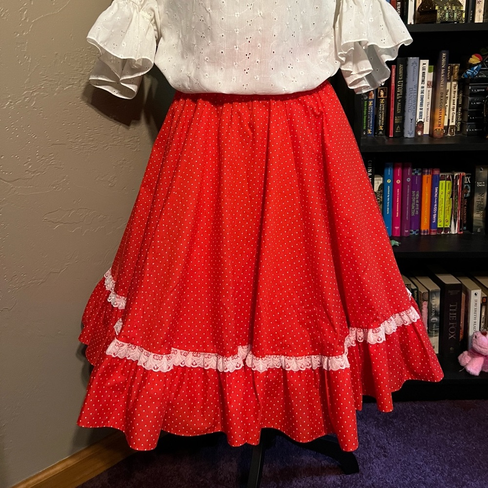 Red Polka Dot Skater Skirt